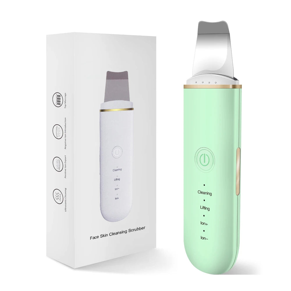 Ultrasonic Facial Skin Scrubber – Deep Cleanse & Serum Booster