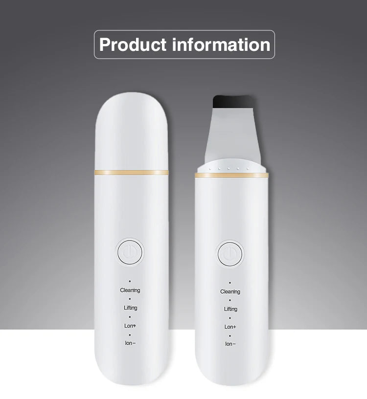 Ultrasonic Facial Skin Scrubber – Deep Cleanse & Serum Booster