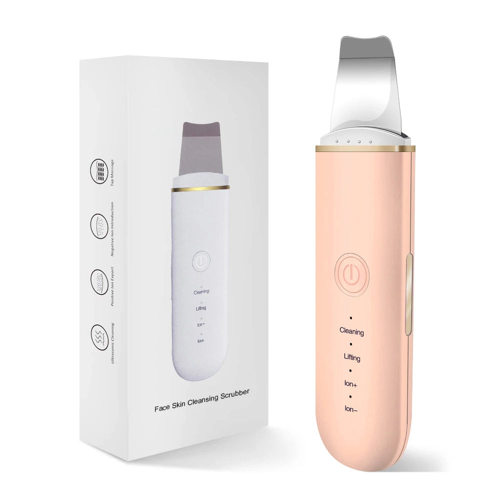 Ultrasonic Facial Skin Scrubber – Deep Cleanse & Serum Booster