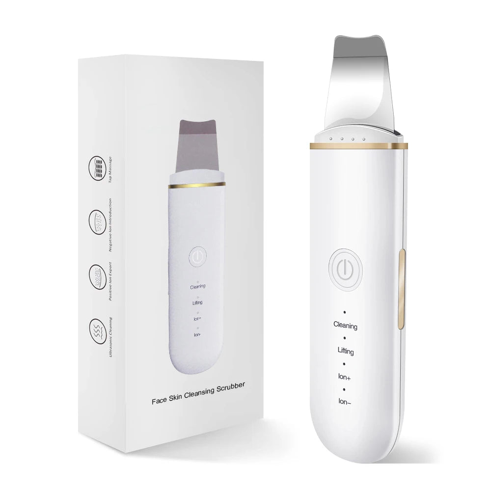 Ultrasonic Facial Skin Scrubber – Deep Cleanse & Serum Booster